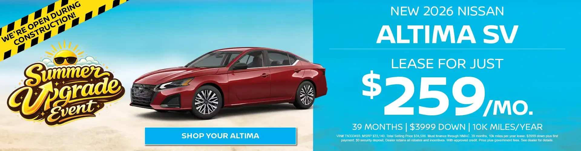 New 2026 Nissan Altima Special